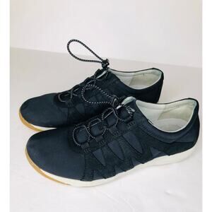 Dansko Womens Harlie Suede Mesh Upper Sneakers Navy Suede Size 42 Walking Shoes